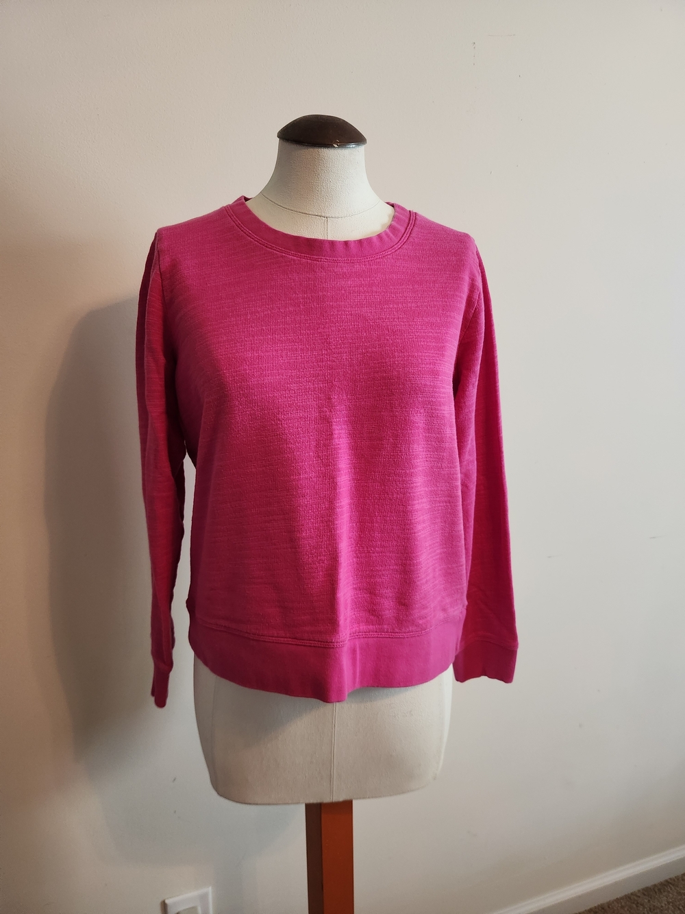J. Crew Bright Fuchsia Crewneck Sweater